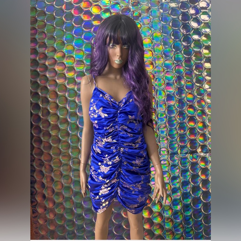 PrettyLittleThing Blue and Purple Dress